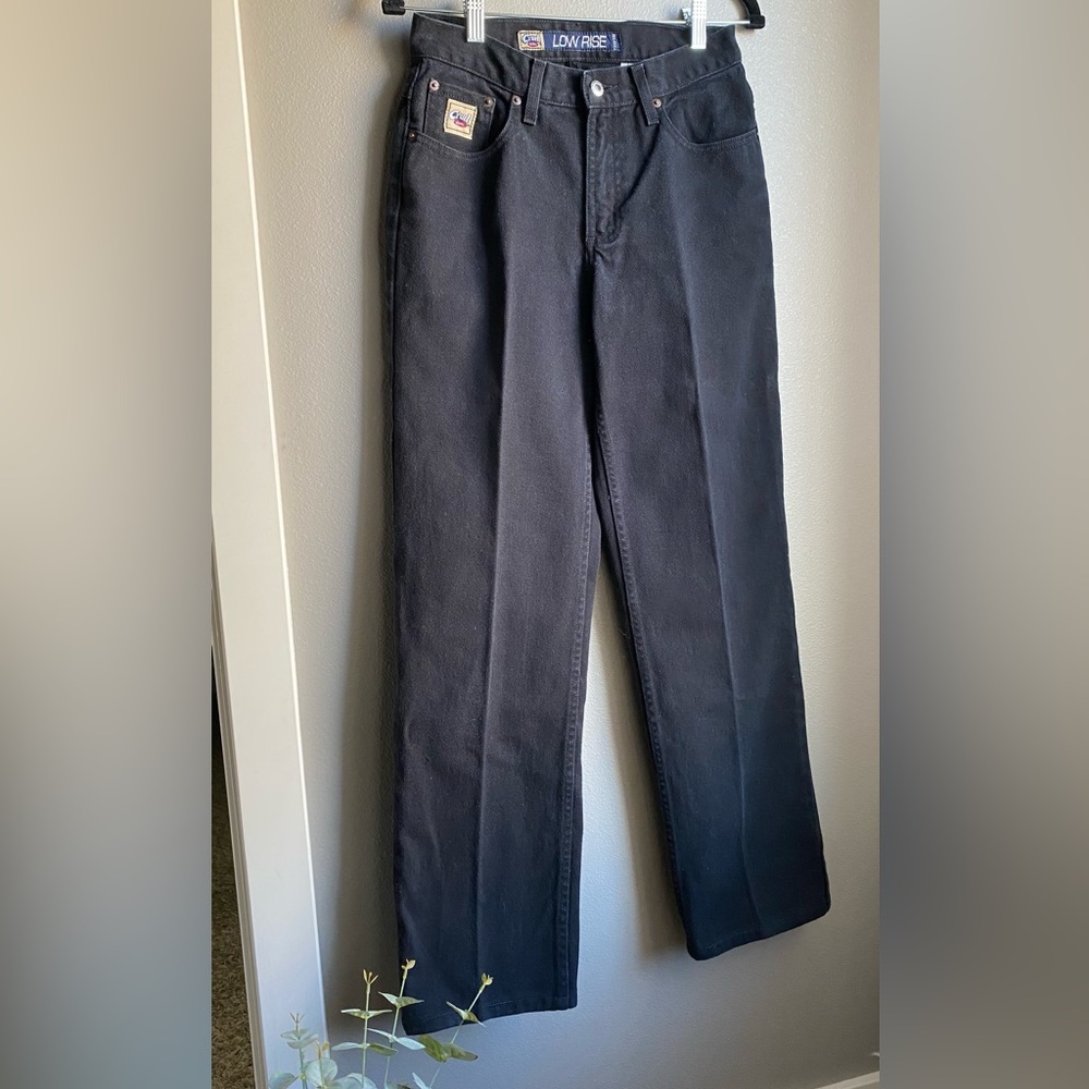 Vintage Cruel Girl Low Rise Relaxed 100% Cotton Black Jeans, size 5 Long.